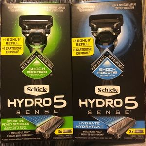 2   Schick Hydro5 Sense Razors